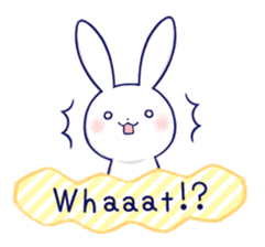 The rabbit get lonely easily 5 (English) sticker #10445338