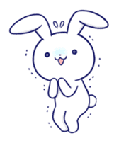 The rabbit get lonely easily 5 (English) sticker #10445339