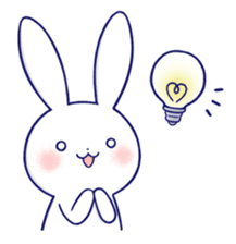 The rabbit get lonely easily 5 (English) sticker #10445345