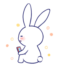 The rabbit get lonely easily 5 (English) sticker #10445346