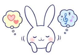 The rabbit get lonely easily 5 (English) sticker #10445352