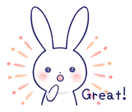 The rabbit get lonely easily 5 (English) sticker #10445355