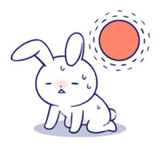 The rabbit get lonely easily 5 (English) sticker #10445357