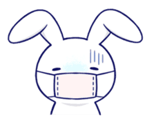The rabbit get lonely easily 5 (English) sticker #10445359