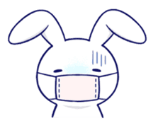 The rabbit get lonely easily 5 (English) sticker #10445359