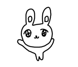 The unmotivated transparent rabbit sticker #10445481