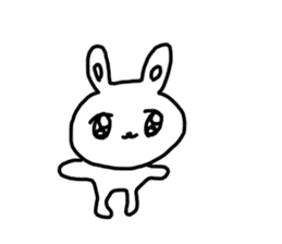 The unmotivated transparent rabbit sticker #10445483