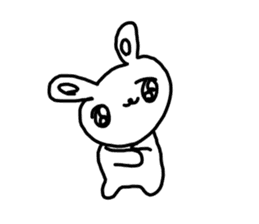 The unmotivated transparent rabbit sticker #10445484