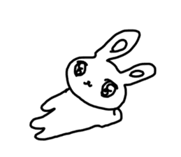 The unmotivated transparent rabbit sticker #10445488