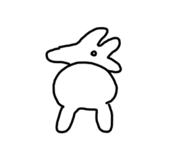 The unmotivated transparent rabbit sticker #10445489