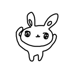 The unmotivated transparent rabbit sticker #10445491