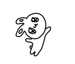 The unmotivated transparent rabbit sticker #10445492