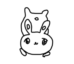 The unmotivated transparent rabbit sticker #10445493