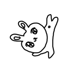 The unmotivated transparent rabbit sticker #10445494