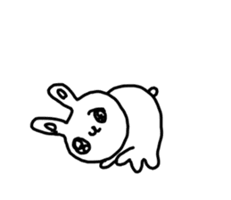 The unmotivated transparent rabbit sticker #10445495