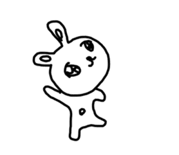 The unmotivated transparent rabbit sticker #10445498