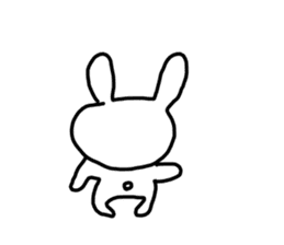 The unmotivated transparent rabbit sticker #10445500
