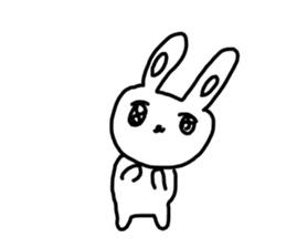The unmotivated transparent rabbit sticker #10445501