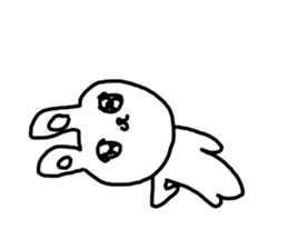 The unmotivated transparent rabbit sticker #10445503
