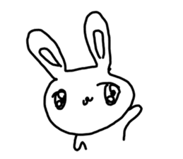 The unmotivated transparent rabbit sticker #10445505