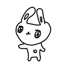 The unmotivated transparent rabbit sticker #10445506