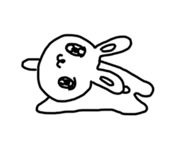 The unmotivated transparent rabbit sticker #10445507