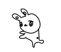 The unmotivated transparent rabbit sticker #10445508