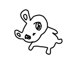 The unmotivated transparent rabbit sticker #10445509