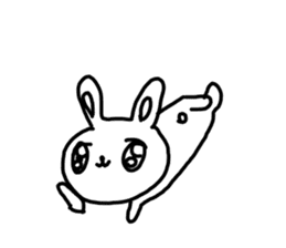 The unmotivated transparent rabbit sticker #10445512