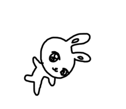 The unmotivated transparent rabbit sticker #10445515