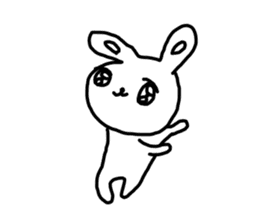 The unmotivated transparent rabbit sticker #10445517