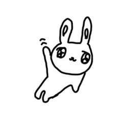 The unmotivated transparent rabbit sticker #10445519
