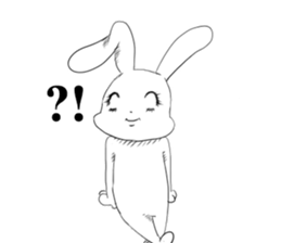 The wall-eyed rabbit and chick sticker #10447203