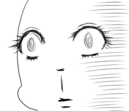 The wall-eyed rabbit and chick sticker #10447228