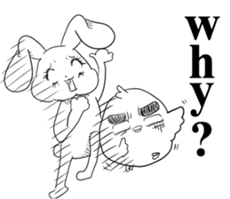 The wall-eyed rabbit and chick sticker #10447231