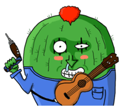 cool cactus sticker #10447332
