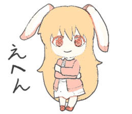 rabbit ear girl sticker #10448392