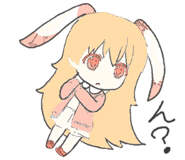 rabbit ear girl sticker #10448397