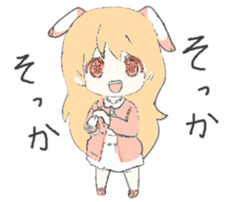 rabbit ear girl sticker #10448398