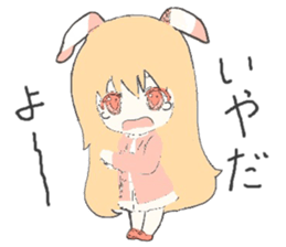 rabbit ear girl sticker #10448399