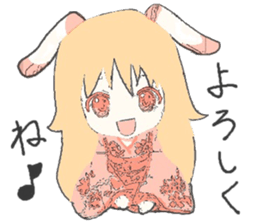 rabbit ear girl sticker #10448400