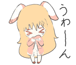 rabbit ear girl sticker #10448401
