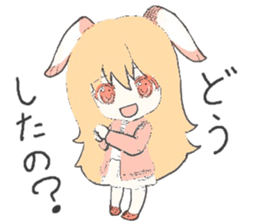 rabbit ear girl sticker #10448403