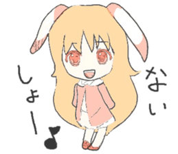 rabbit ear girl sticker #10448407
