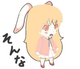 rabbit ear girl sticker #10448409