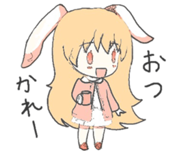 rabbit ear girl sticker #10448411