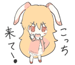 rabbit ear girl sticker #10448412