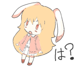 rabbit ear girl sticker #10448413