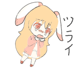 rabbit ear girl sticker #10448415