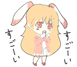 rabbit ear girl sticker #10448419
